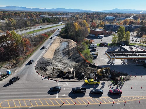 Crews conducted drainage work along U.S. 2/7 near the I-89 Exit 16 southbound on-ramp.