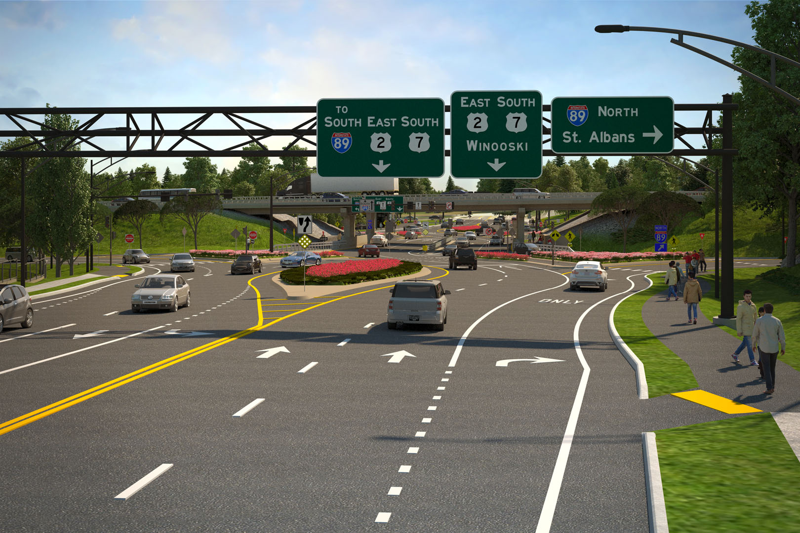Exit 16 Diverging Diamond Interchange | VTrans–Interactive Map