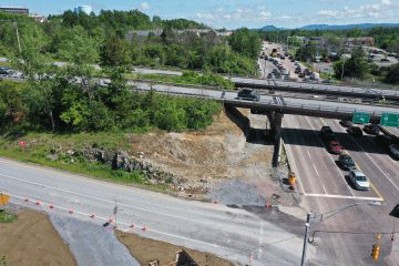 Crews continue working to install underground utilities throughout the project area.